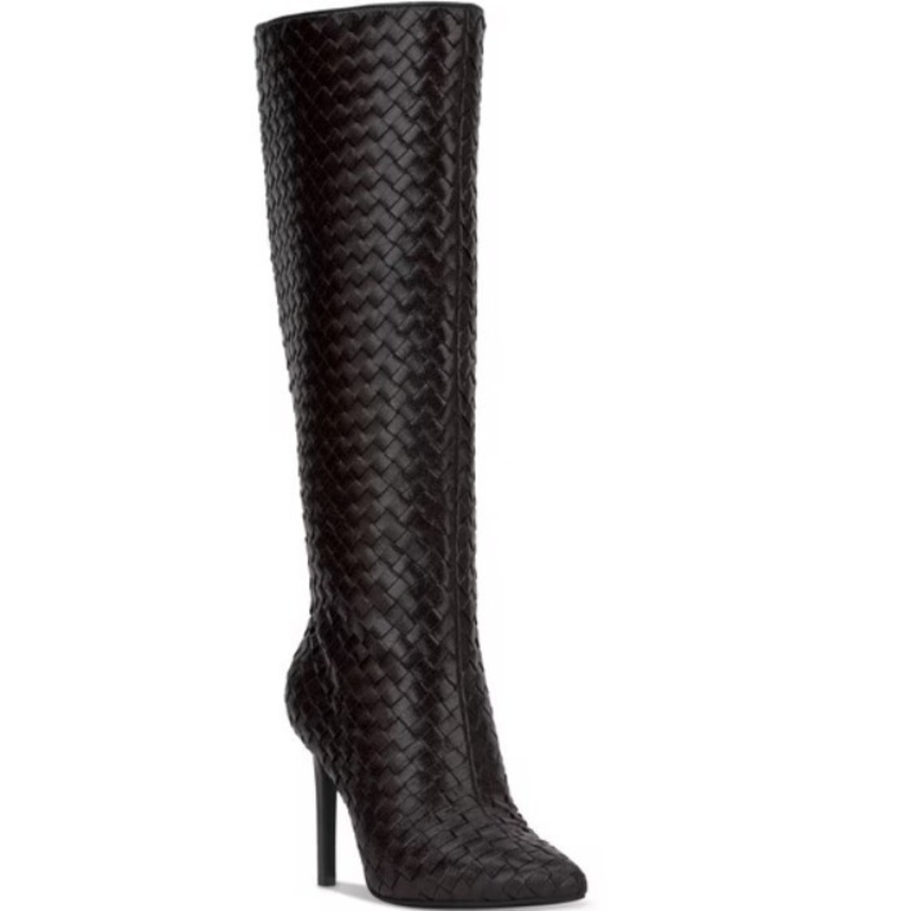 INC International Concepts Women Boots 8M Savonia Woven Knee High Stiletto Heel